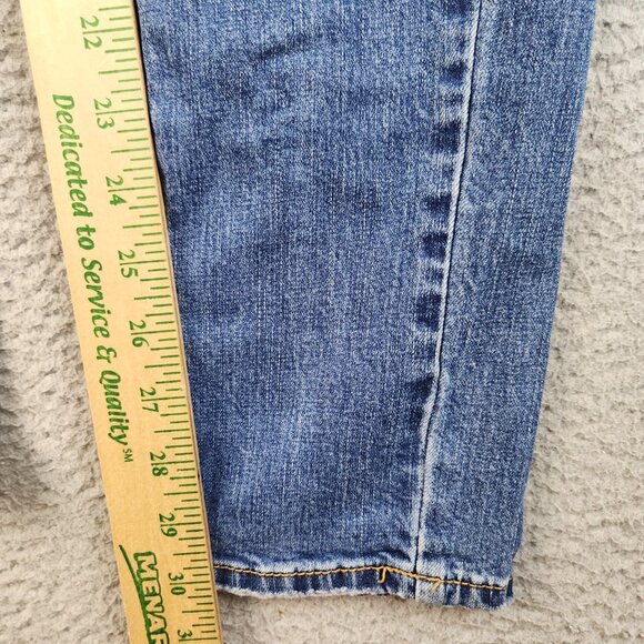 Womens Blue Denim Resalsa Skinny Ankle Jean Size 27 Stretch Faded Star Charm Zip - Picture 6 of 14